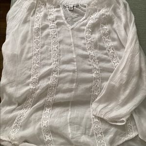 White sheer top size XL
